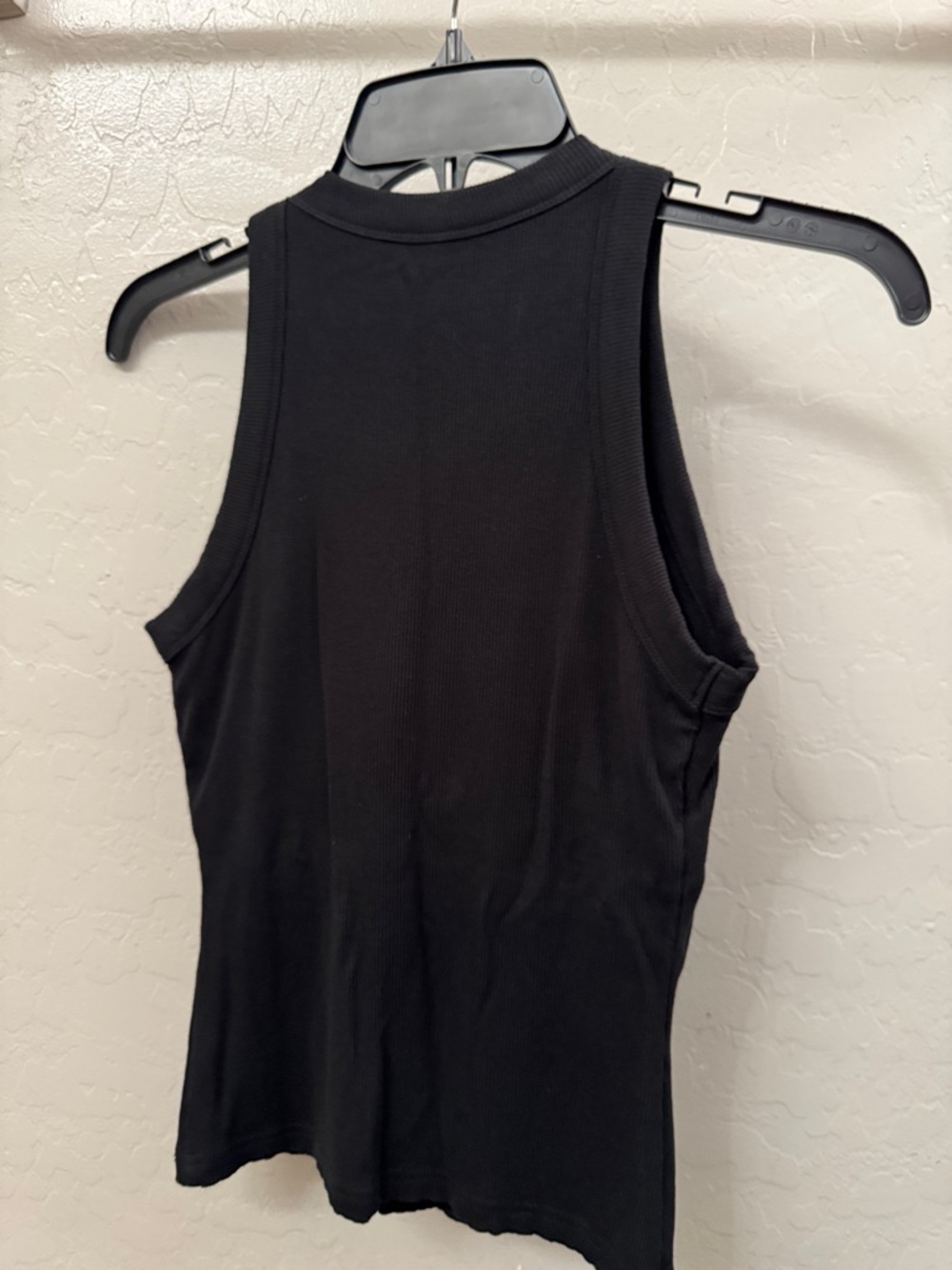 Black Ribbed Tank Top - Picture 6 of 7